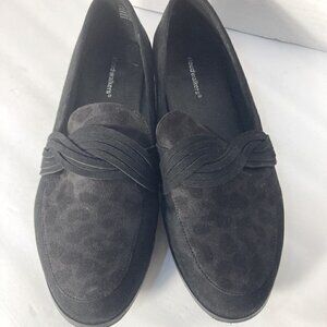 Cloudwalkers SZ 11W Jasper Anima; Print Charcoal black suede loafers